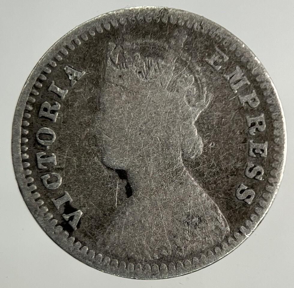 1892 India 2 Annas Silver Coin | Collectable Grade