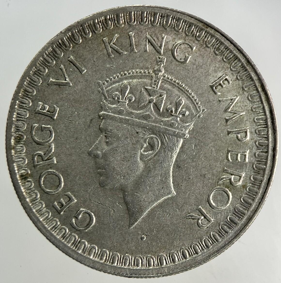 1943 India Half Rupee Silver Coin | Fine Collectable Grade