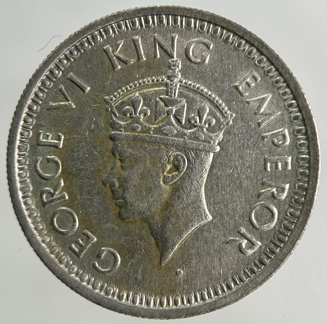1944 India 1/4 Quarter Rupee Silver Coin | Very High Grade