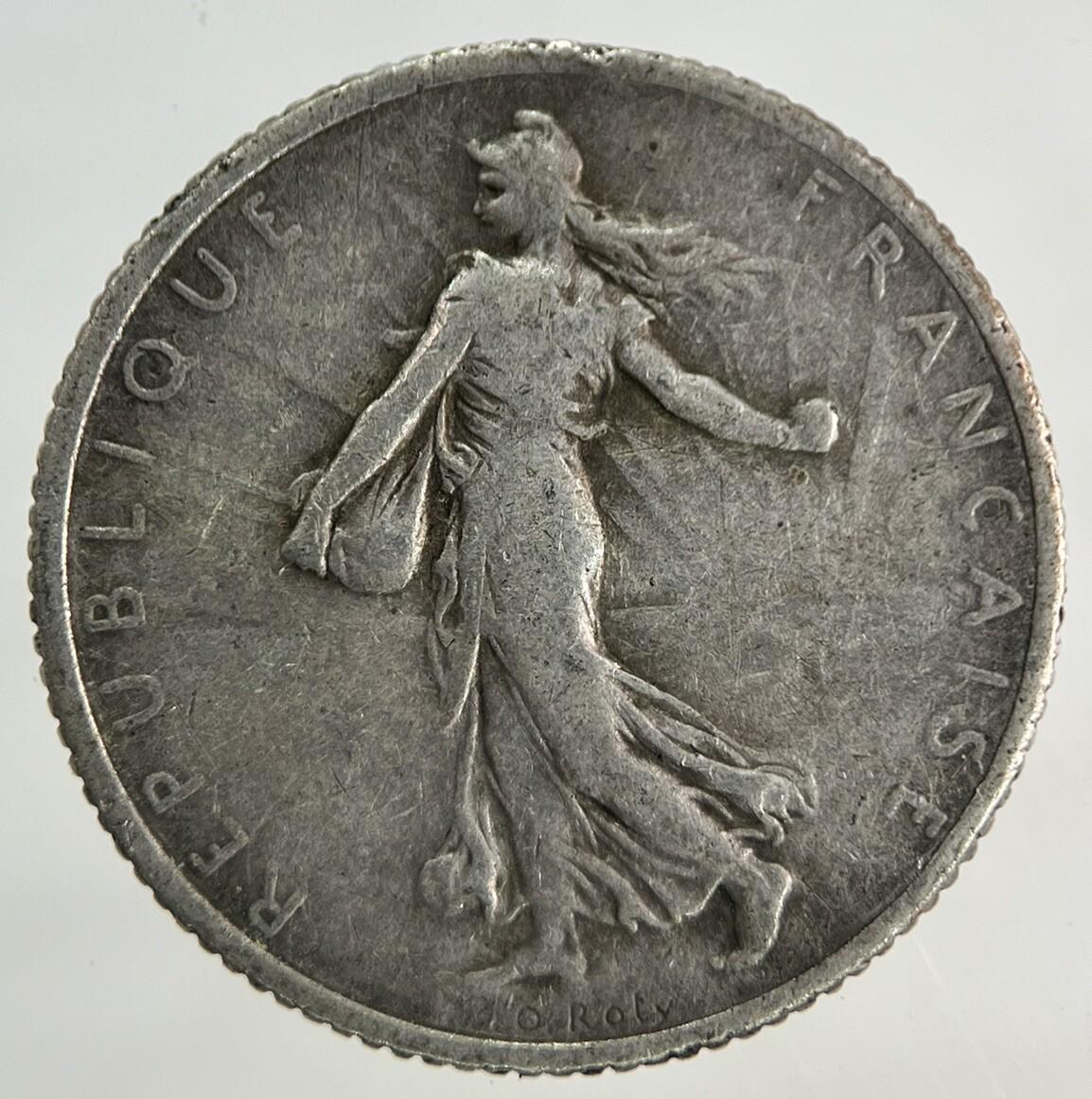 1917 France 1 Franc Silver Coin | Fine Collectable Grade