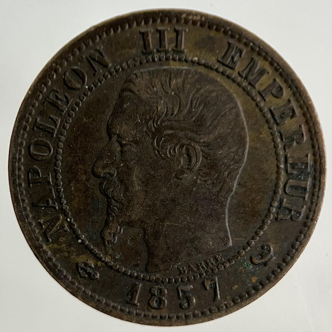 1857 France 1 Un Centime Coin | Very High Grade