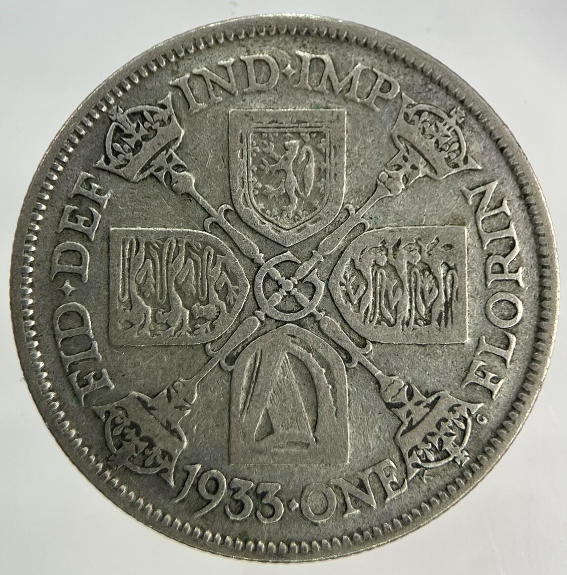 1933 George V Florin Silver Coin | Collectable Grade