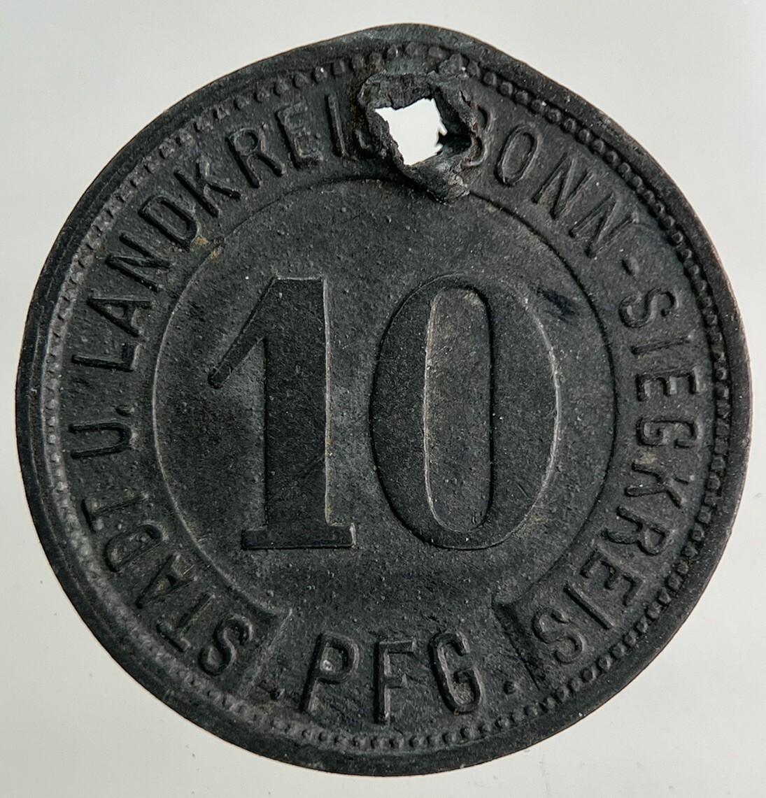 1918 Germany 10 Pfennig Coin | Fine Collectable Grade