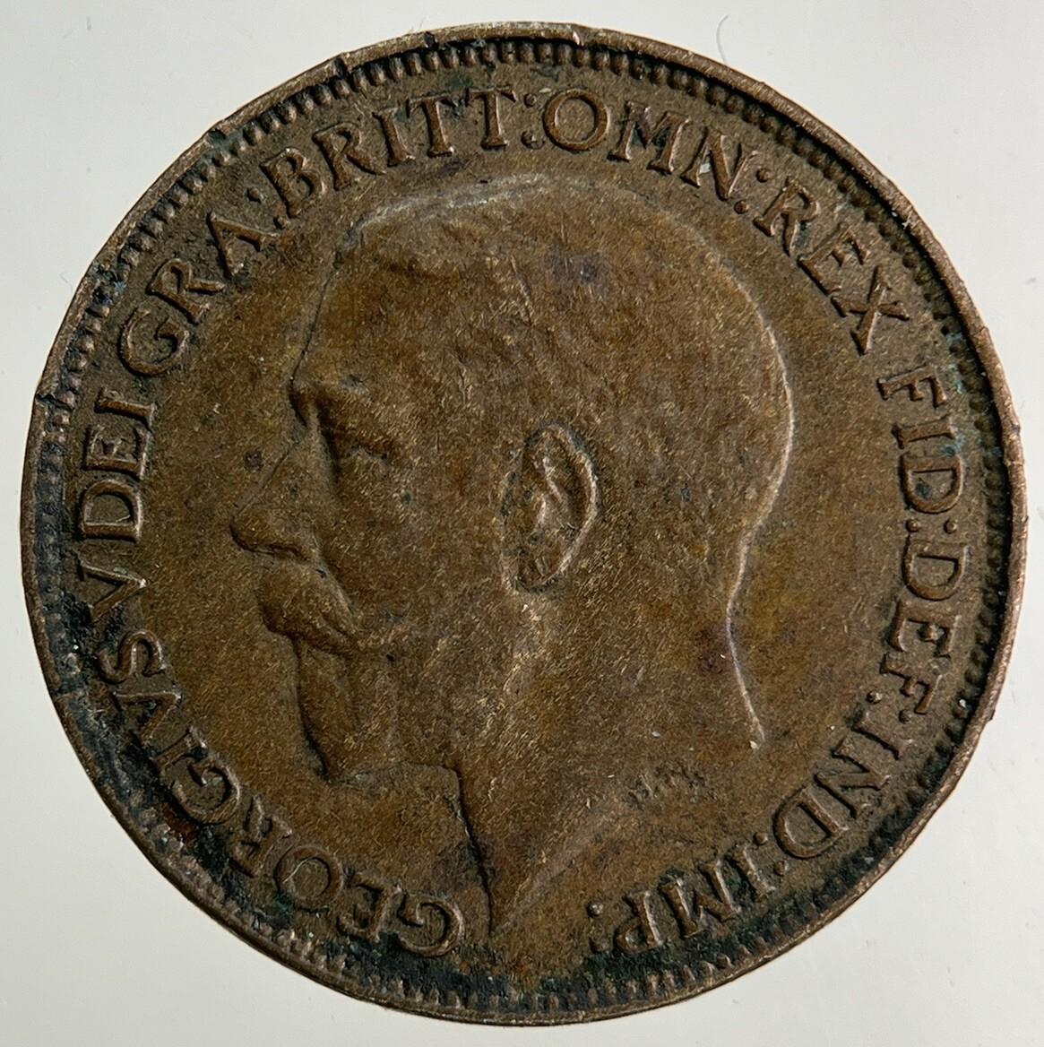 1925 George V Farthing Coin | Fine Collectable Grade