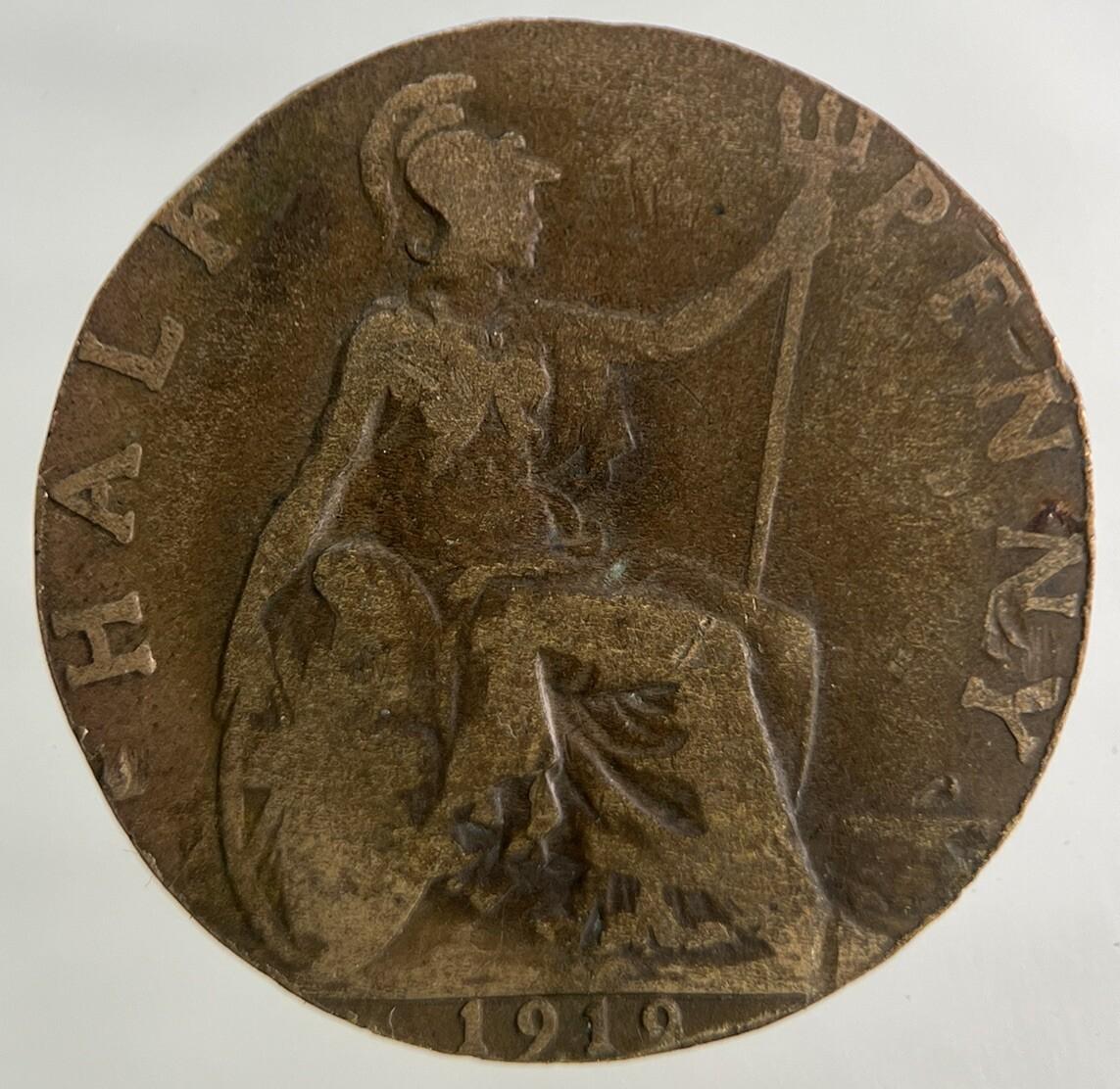 1919 George V Half-Penny Coin | Collectable Grade