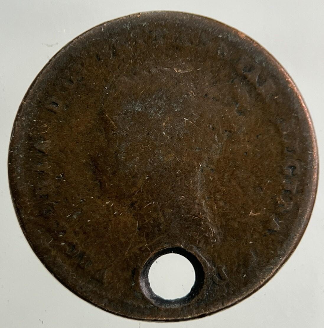 1843 Victoria Half Farthing Coin | Fair Grade