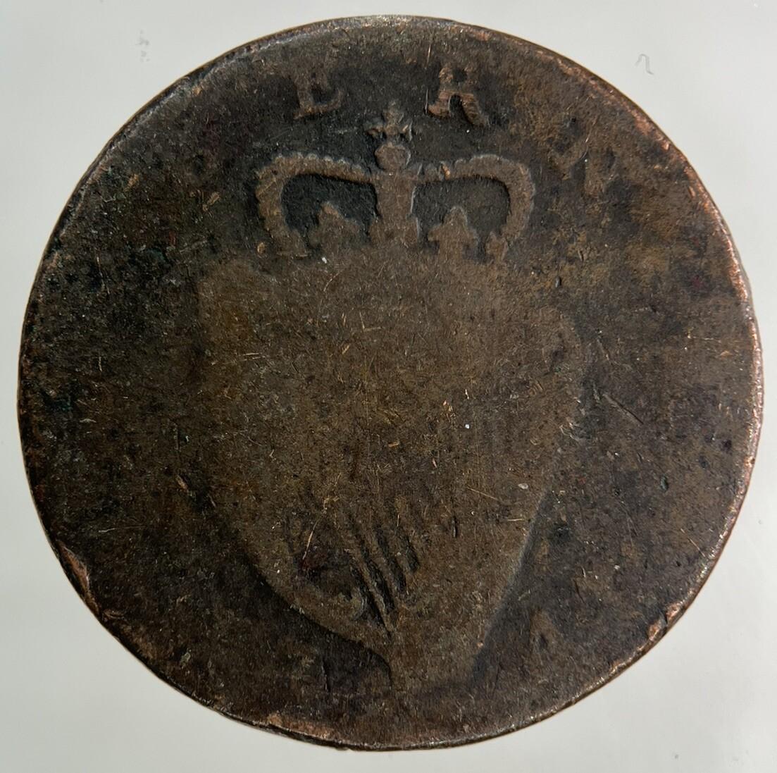 1744 Irish Half-Penny Coin | Collectable Grade