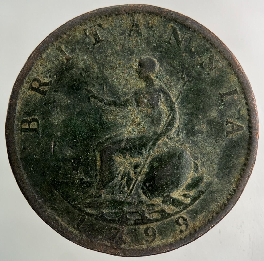 1799 George III 3rd Half-Penny Coin | Collectable Grade