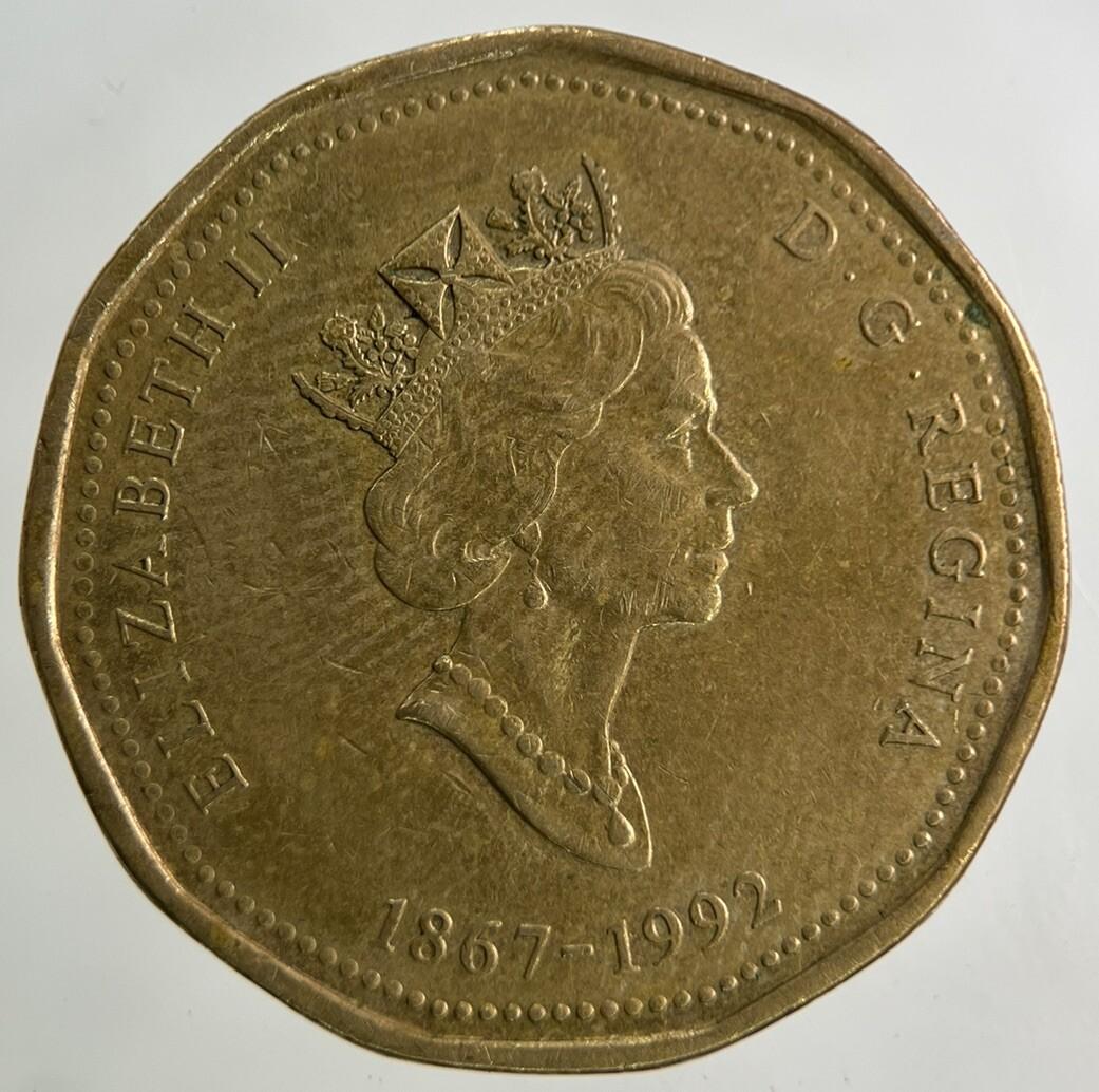 1992 Canada 1 Dollar Coin | Fine Collectable Grade