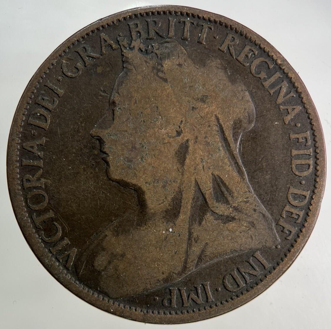 1896 Victoria One Penny Coin | Collectable Grade