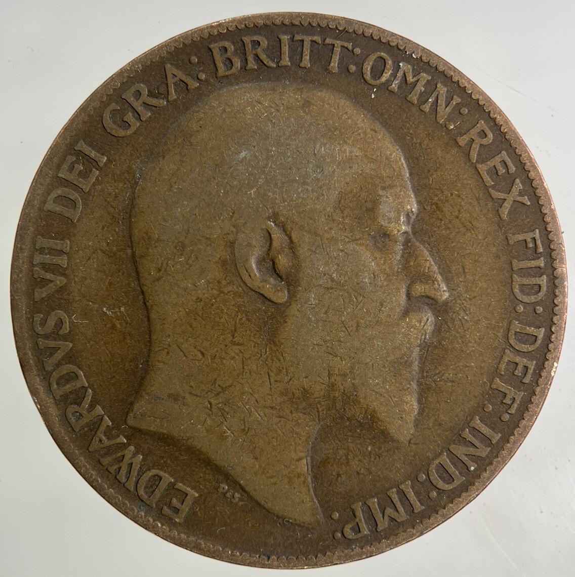 1908 Edward VII One Penny Coin | Collectable Grade