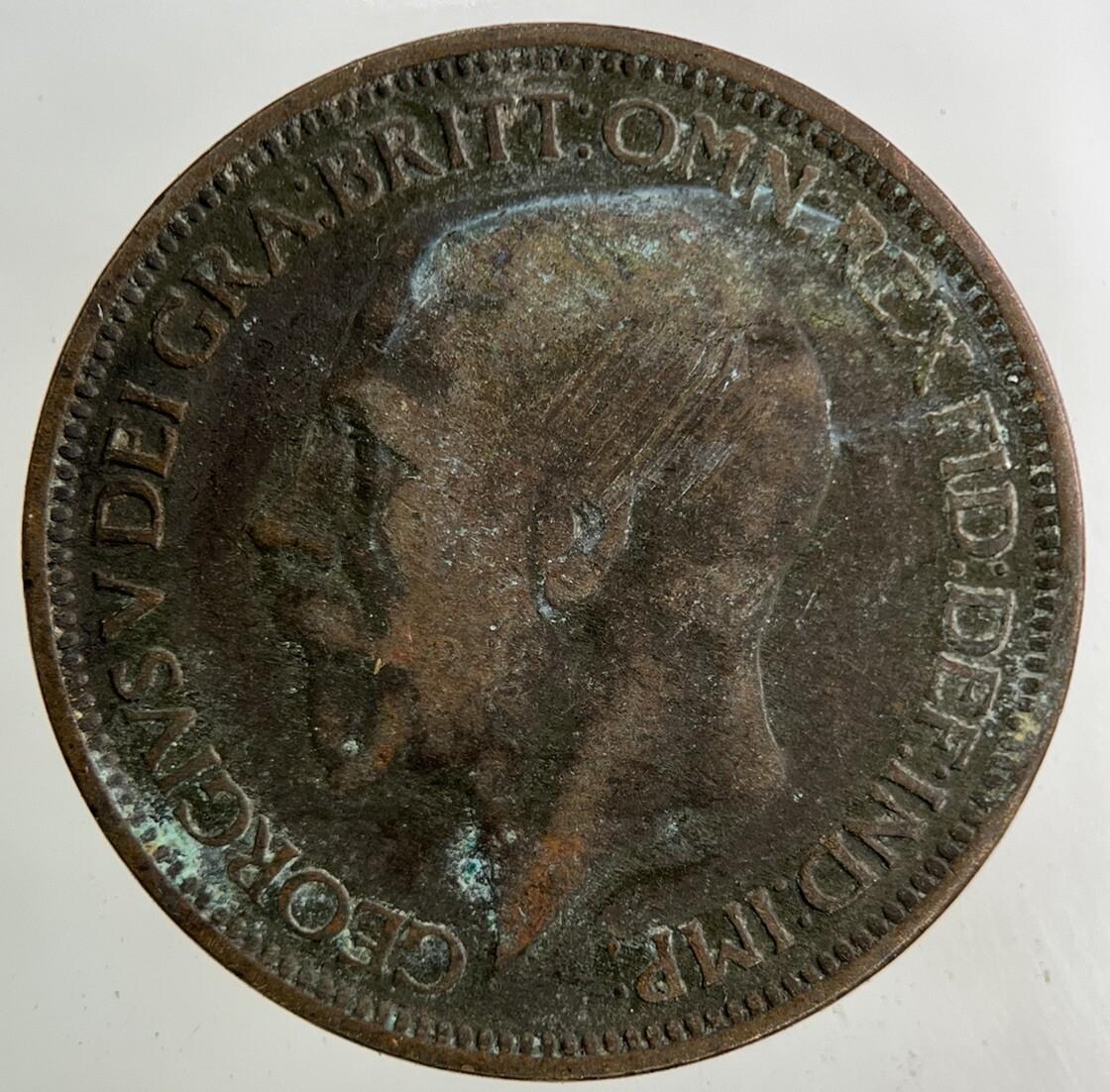1925 George V Half-Penny Coin | Collectable Grade
