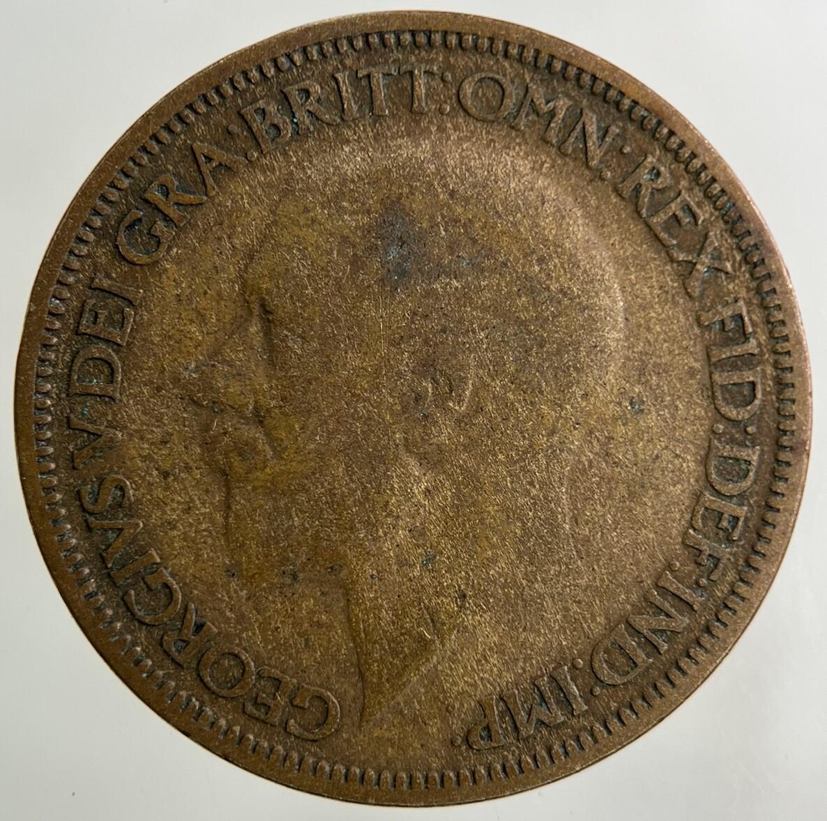 1927 George V Half-Penny Coin | Collectable Grade