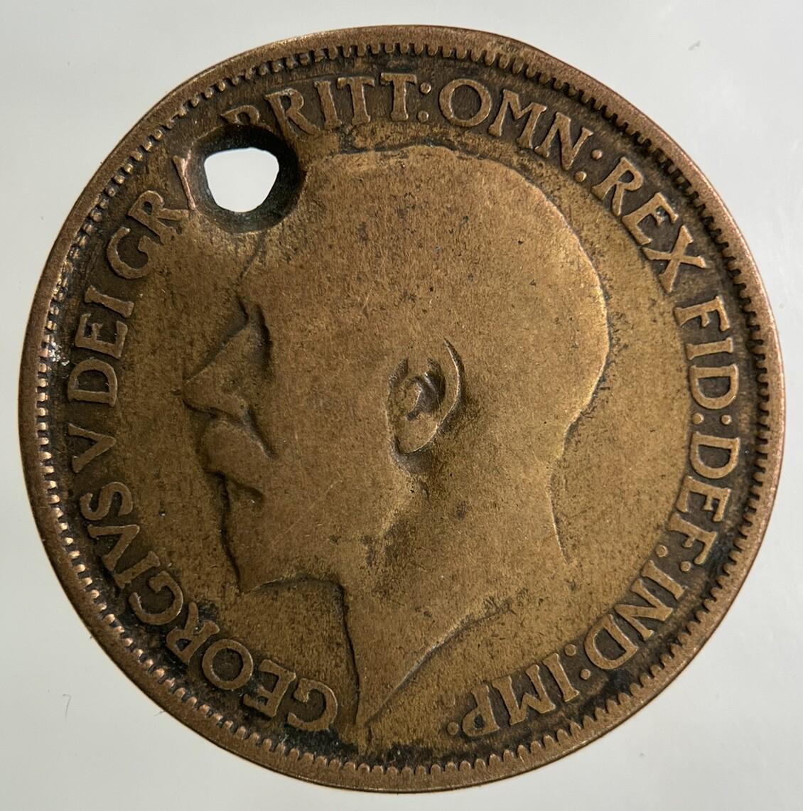 1911 George V Half-Penny Coin | Fair Grade