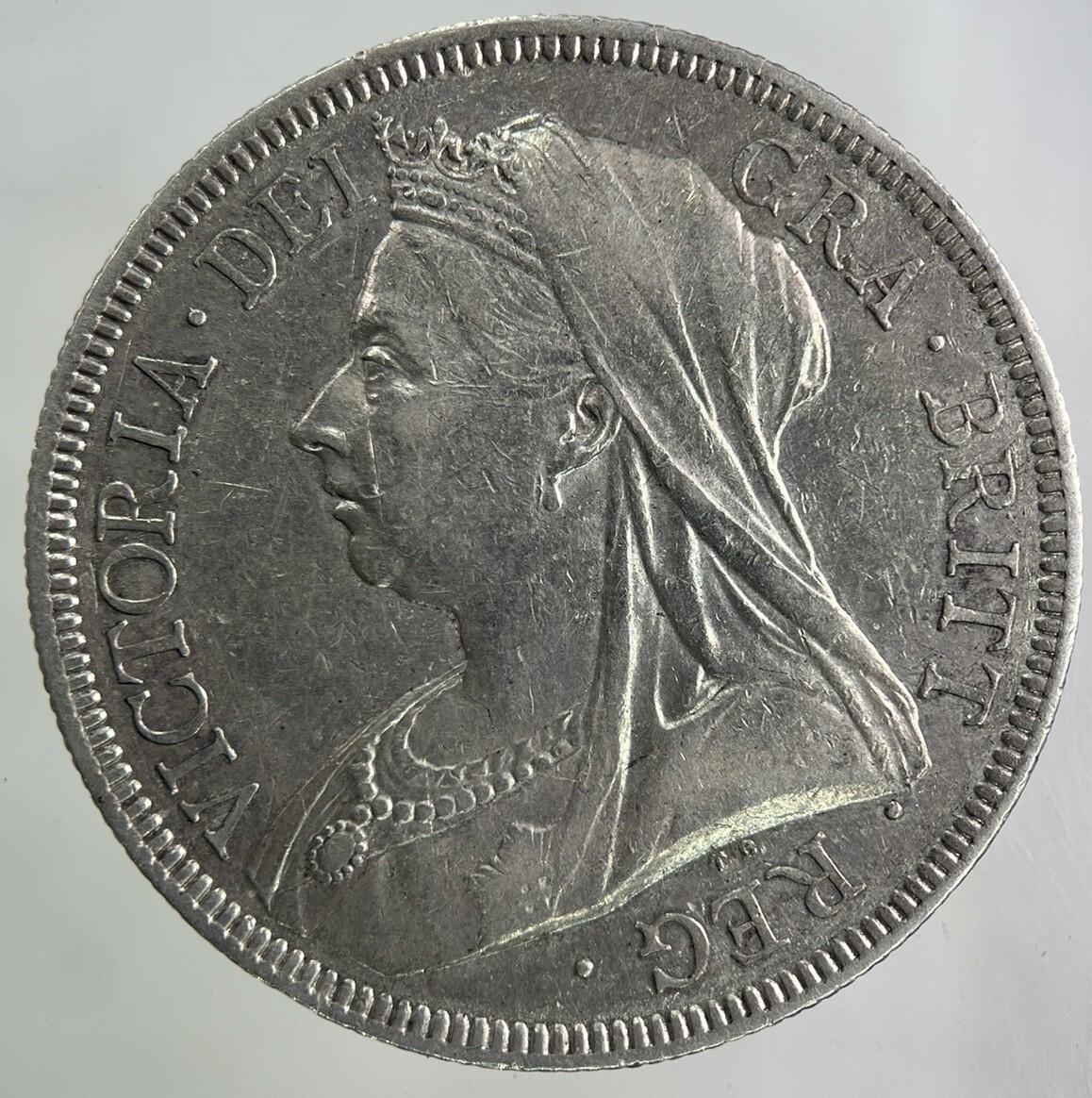 1893 Victoria Half-Crown Silver Coin | Very High Grade