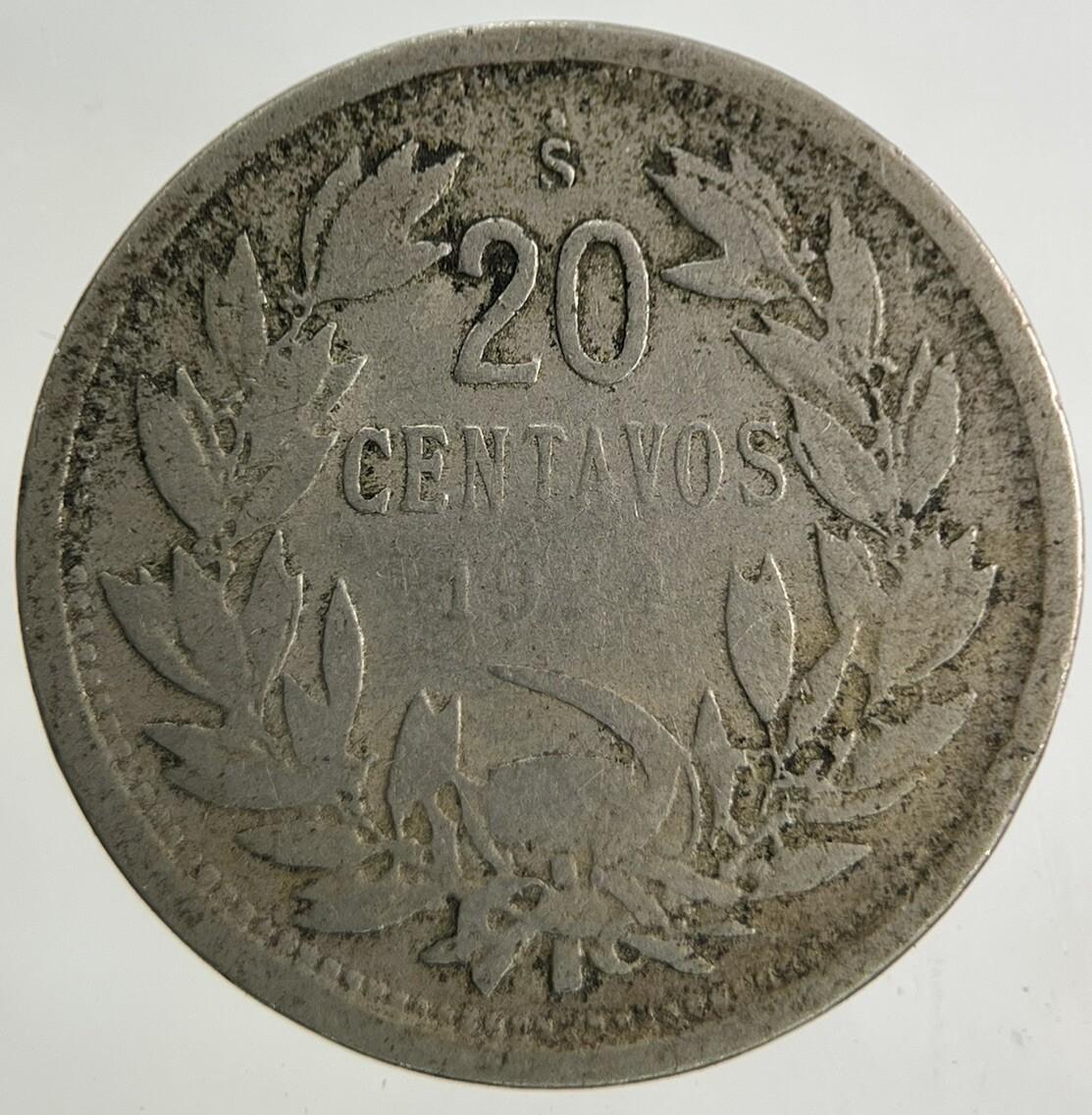 1924 Chile 20 Centavos Coin | Collectable Grade