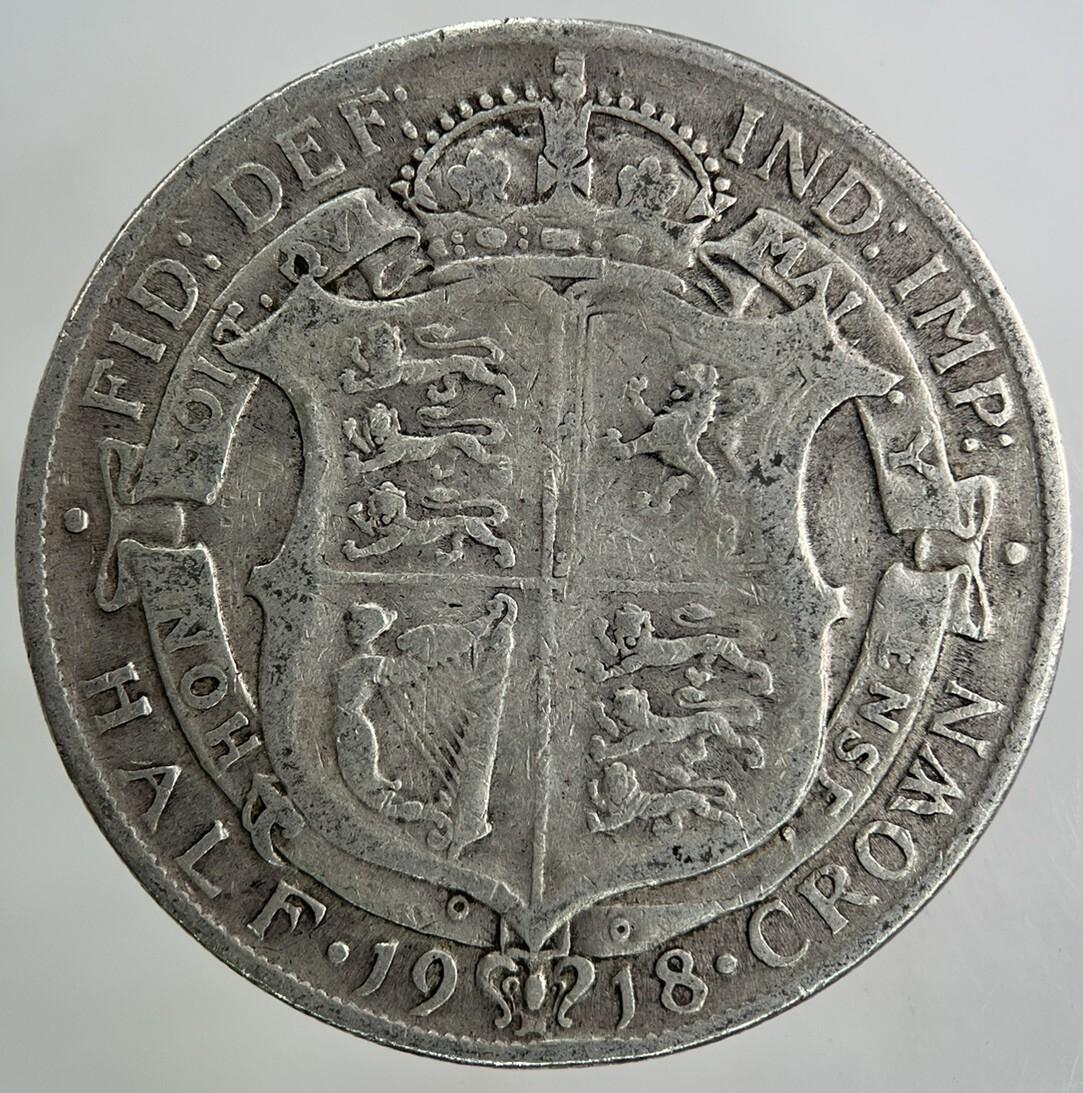 1918 George V Half-Crown Silver Coin | Fine Collectable Grade