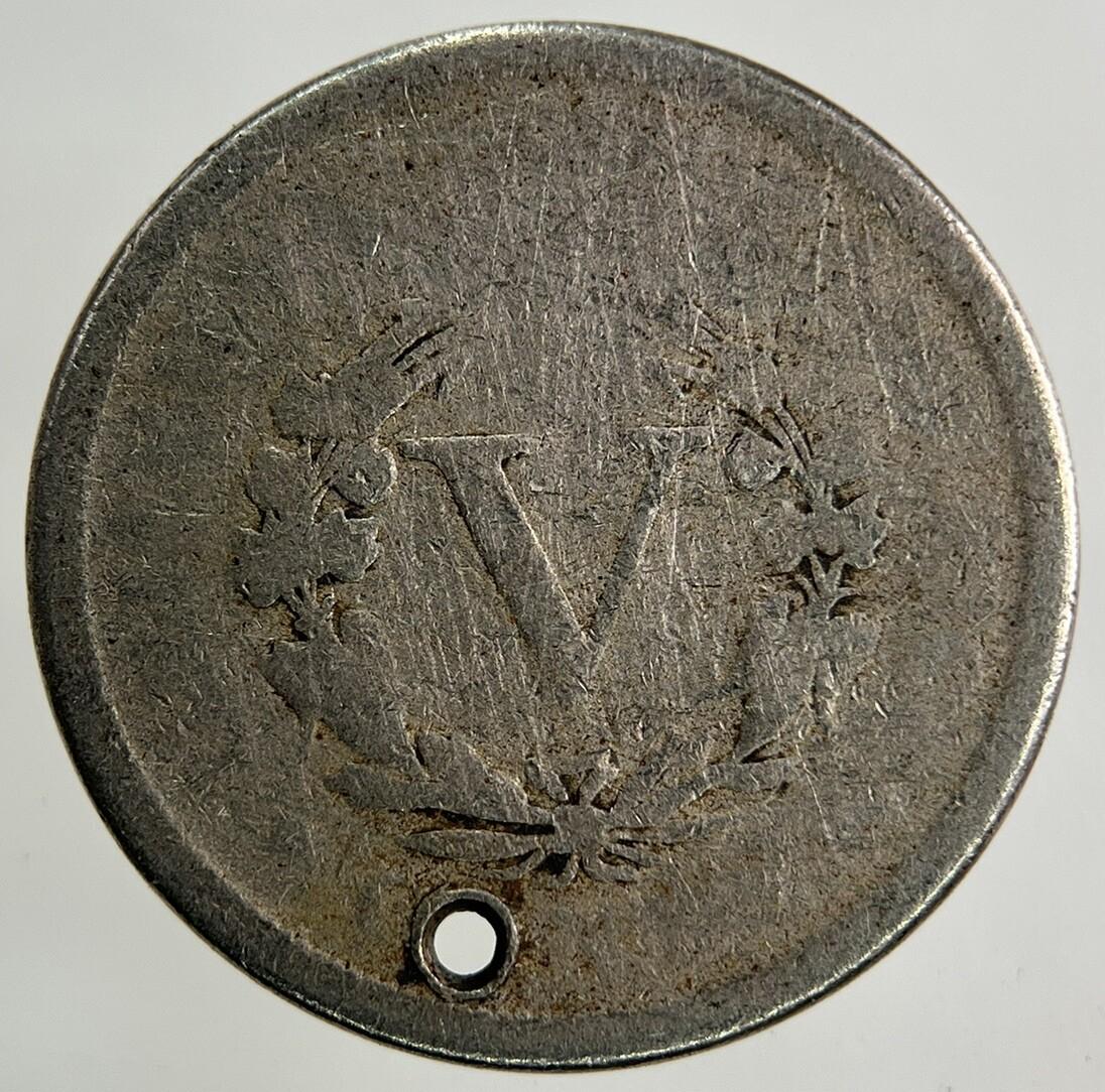 1889 US USA 5 Cents Nickel Coin | Fair Grade