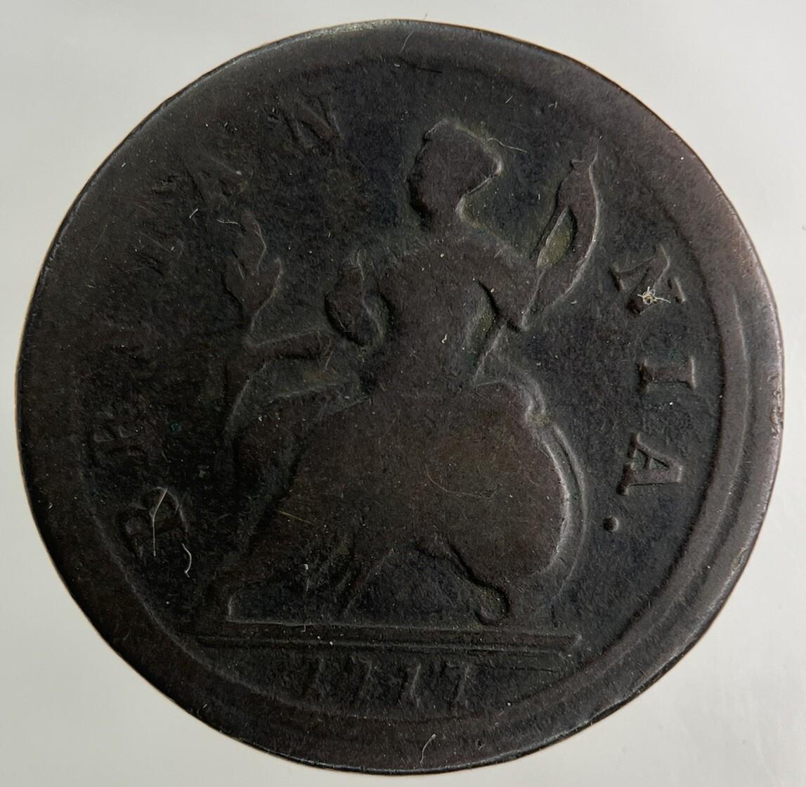 1717 George I 1st Half-Penny Coin | Fine Collectable Grade