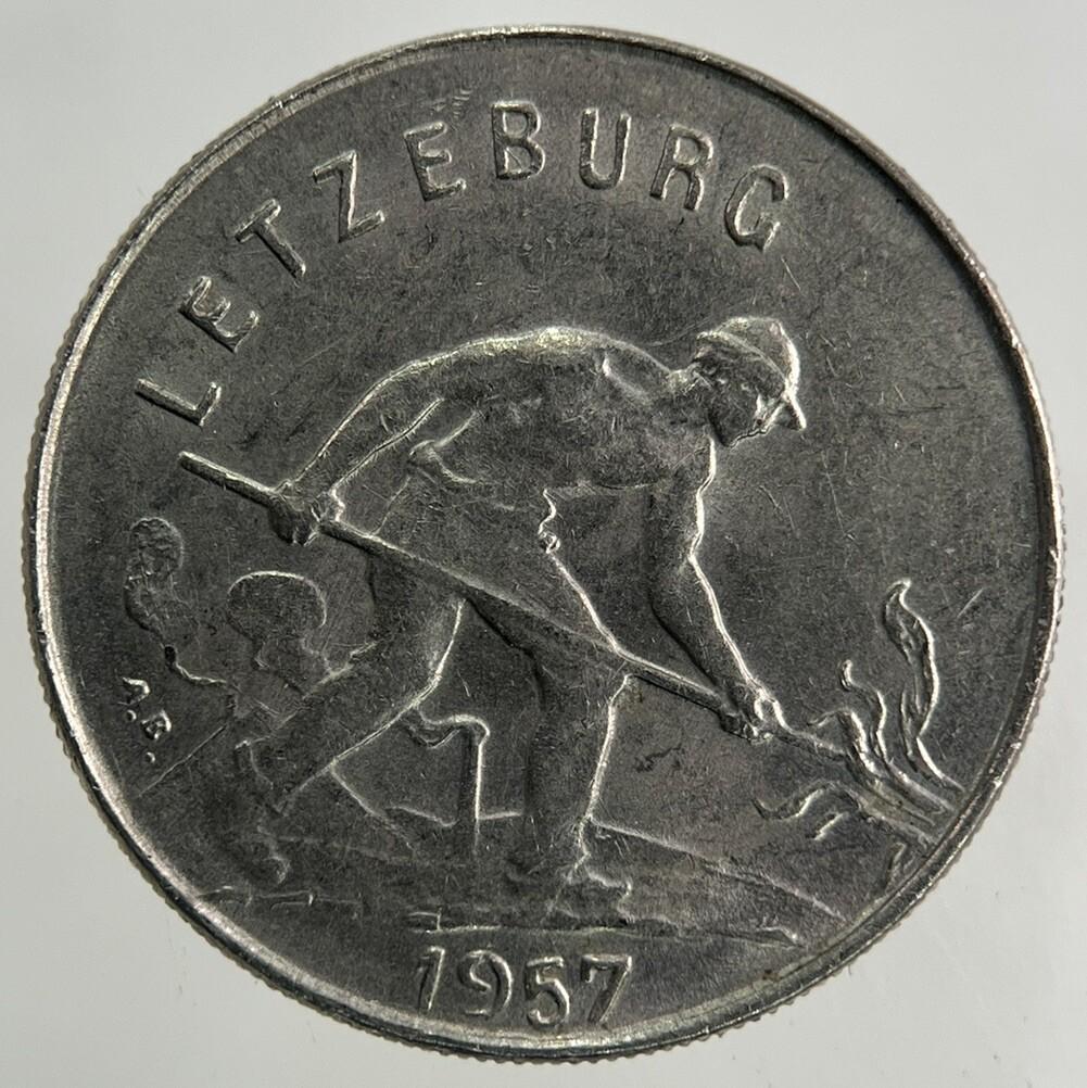 1957 Luxembourg / Letzeburg 1 Franc Coin | Fine Collectable Grade