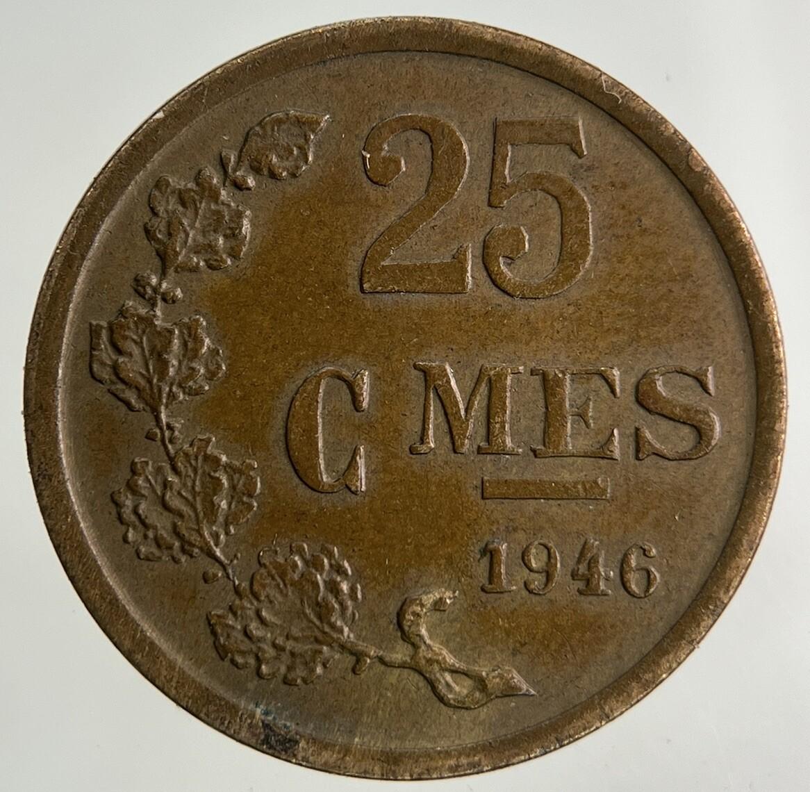 1946 Luxembourg 25 Centimes Coin | Fine Collectable Grade