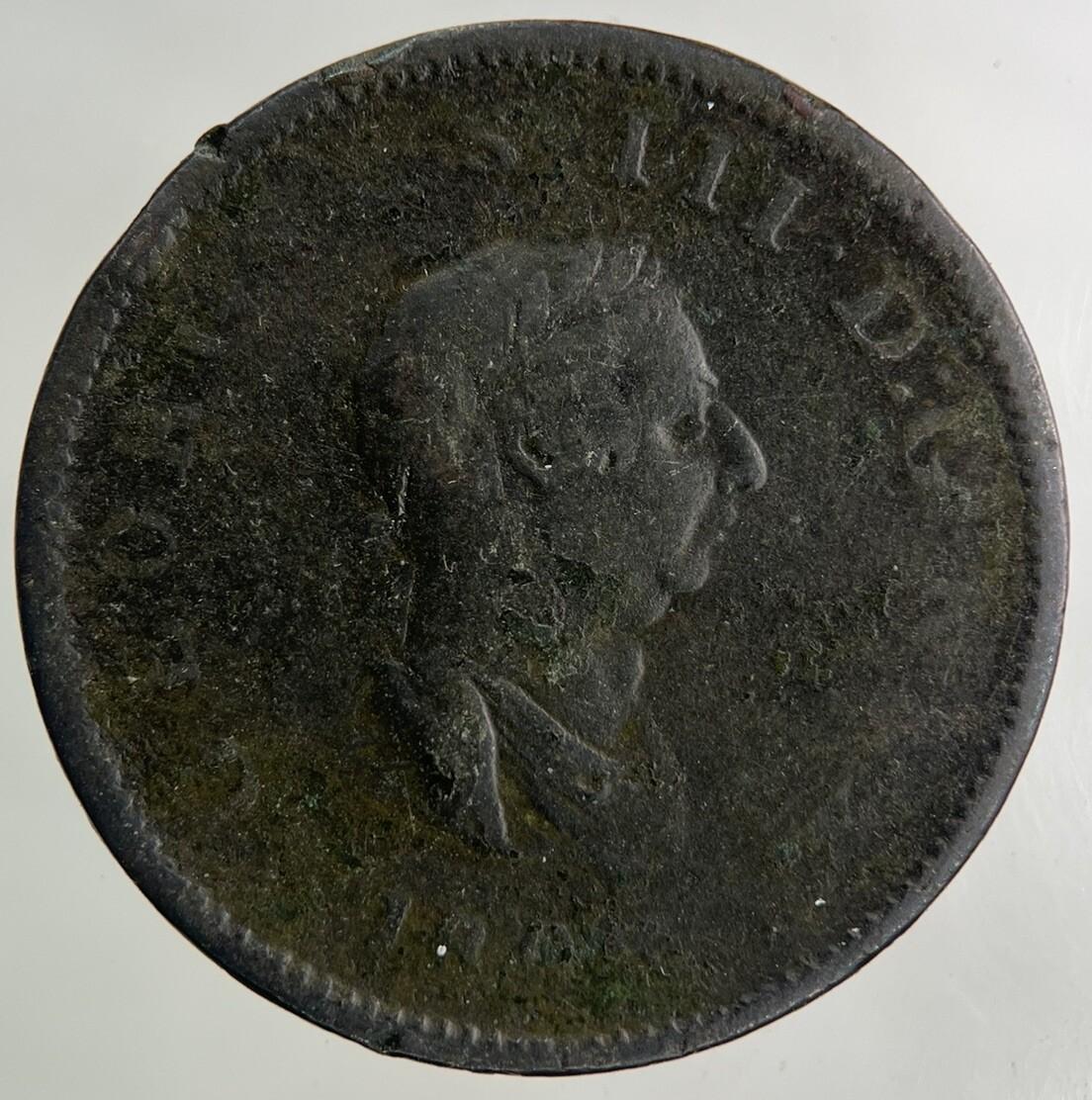 1807 George III 3rd Half-Penny Coin | Collectable Grade