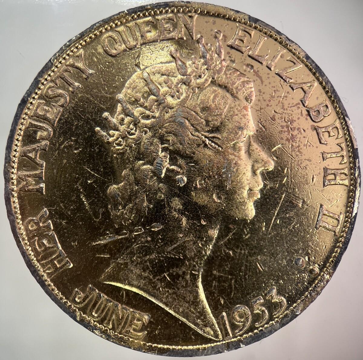 1953 Elizabeth II 2nd Large Coronation Medal Token Coin | Collectable Grade