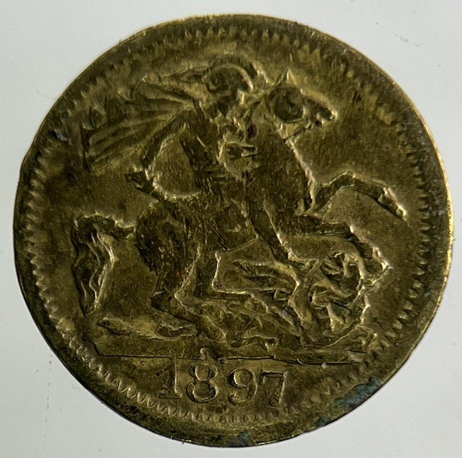 1897 Victoria Bavarian Spiel Marke Victoria Token Coin | Fine Collectable Grade