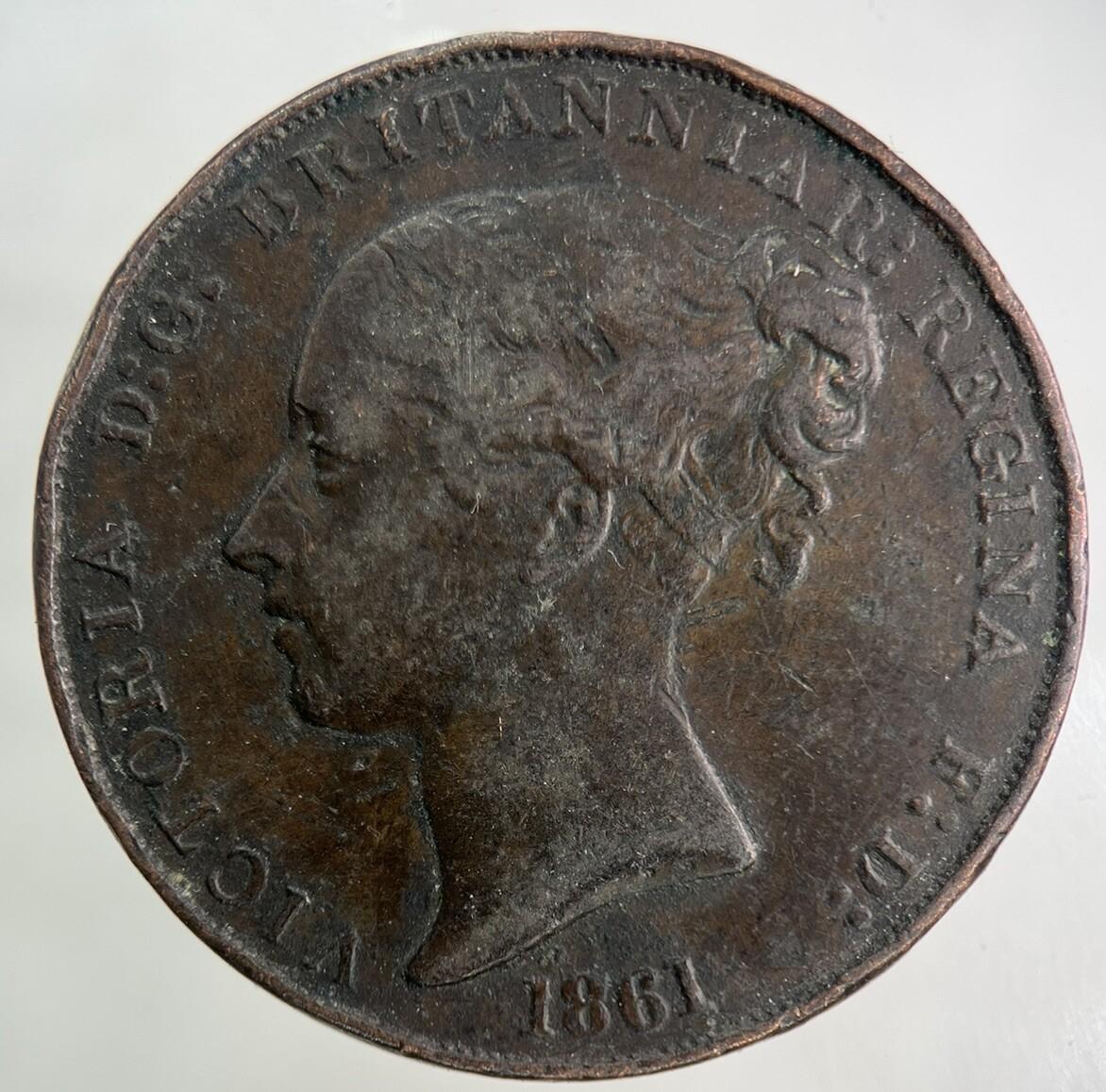 1861 Jersey 1/13 One Thirteenth Of A Shilling Coin | Fine Collectable Grade