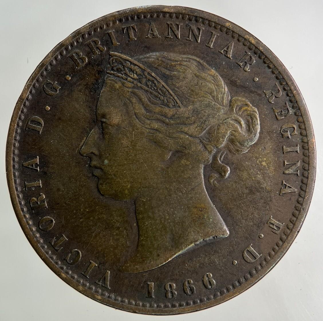 1866 Jersey 1/13 One Thirteenth Of A Shilling Coin | Fine Collectable Grade