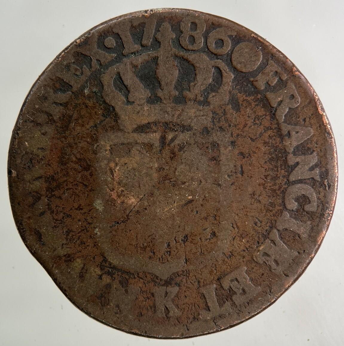 1786 France 1 Sol Coin | Collectable Grade