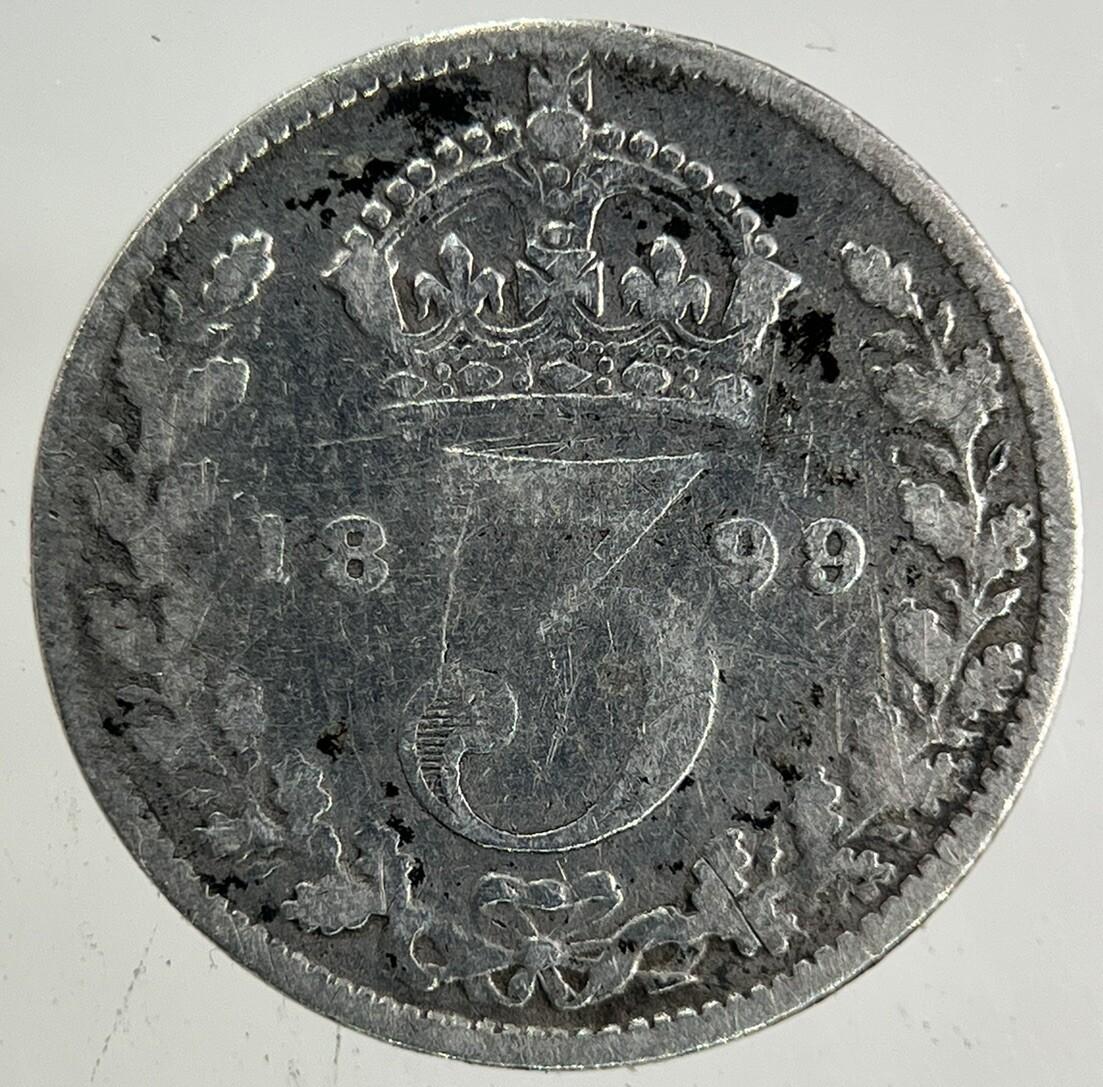 1899 Victoria Threepence Silver Coin | Collectable Grade