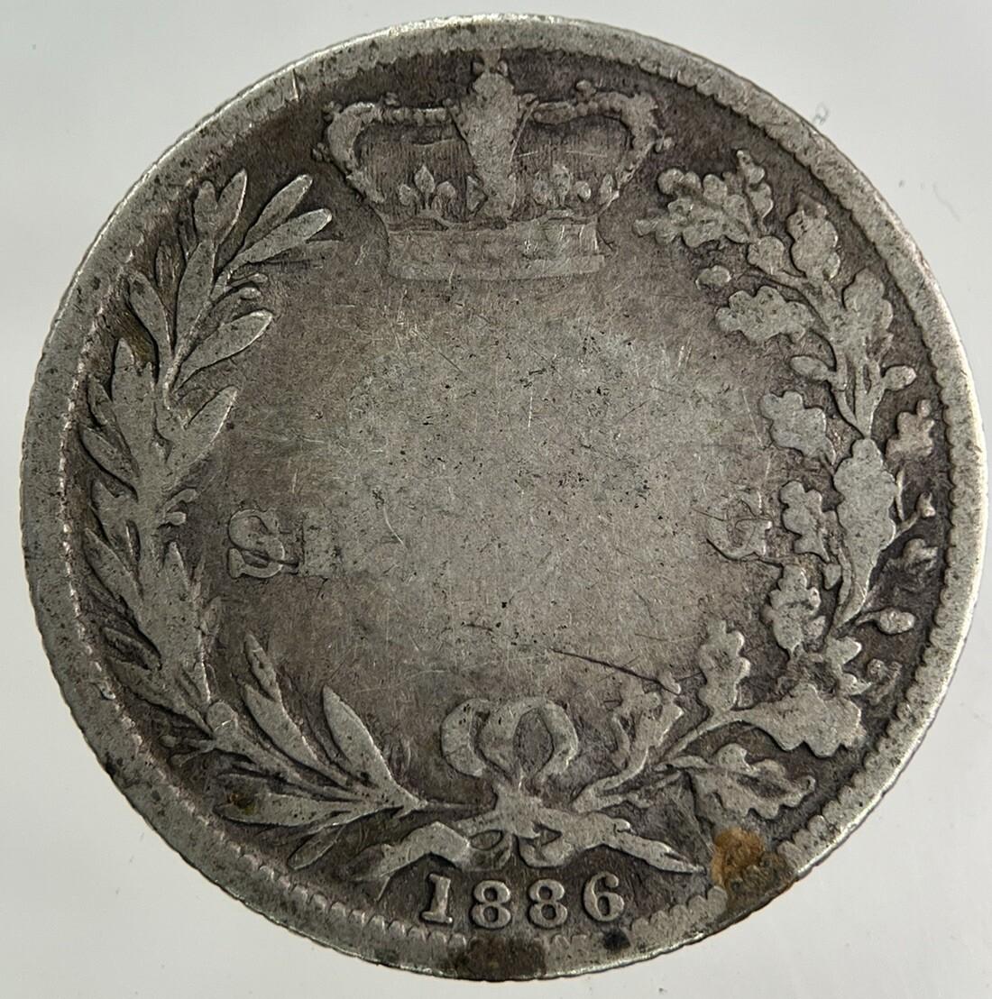 1886 Victoria One Shilling Silver Coin | Collectable Grade