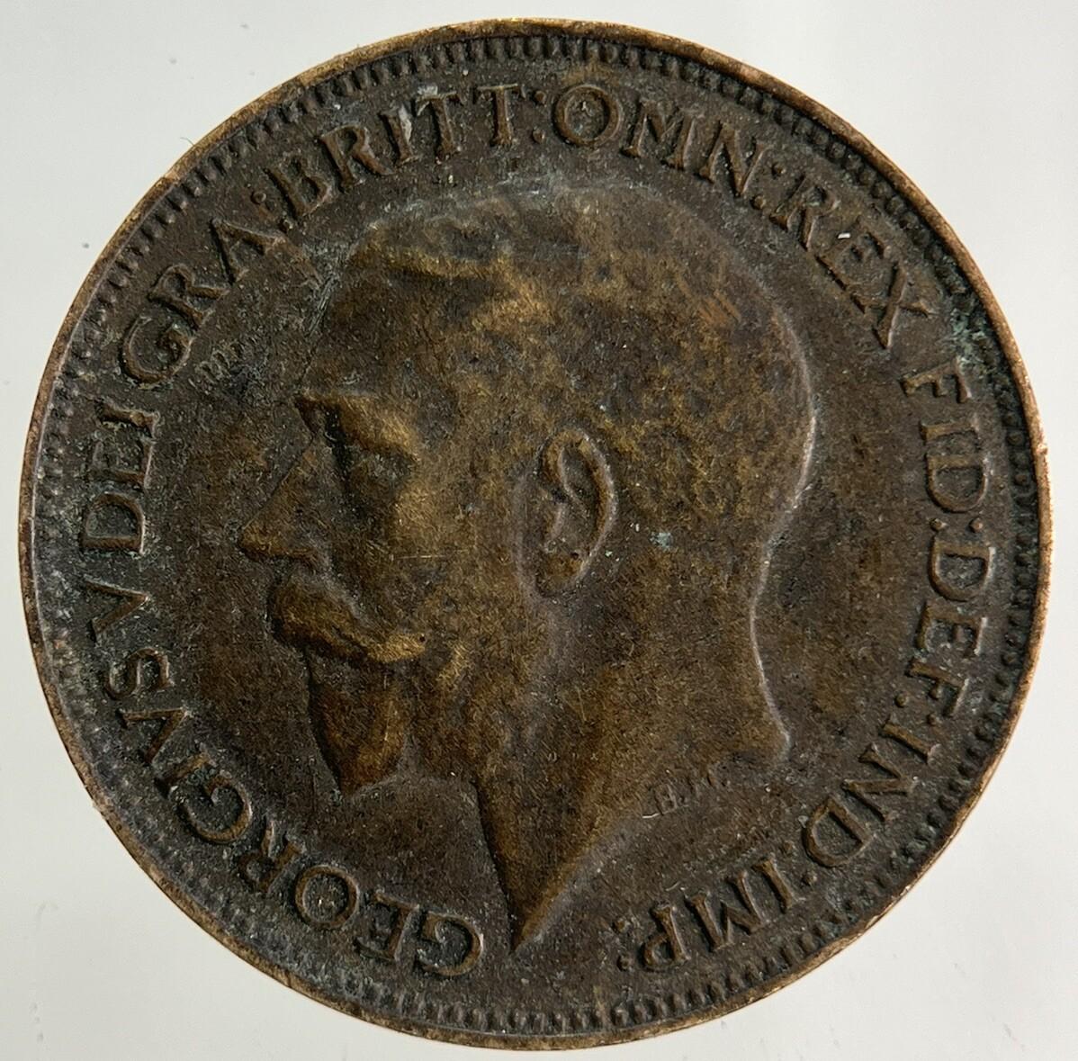 1923 George V Farthing Coin | Fine Collectable Grade