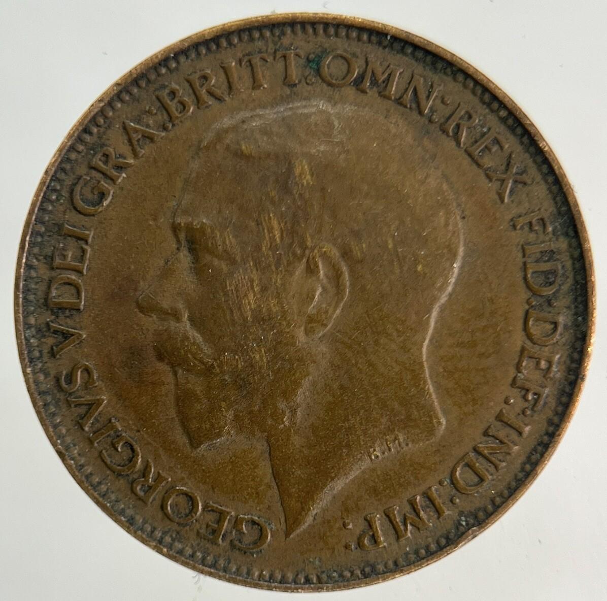 1921 George V Farthing Coin | Fine Collectable Grade