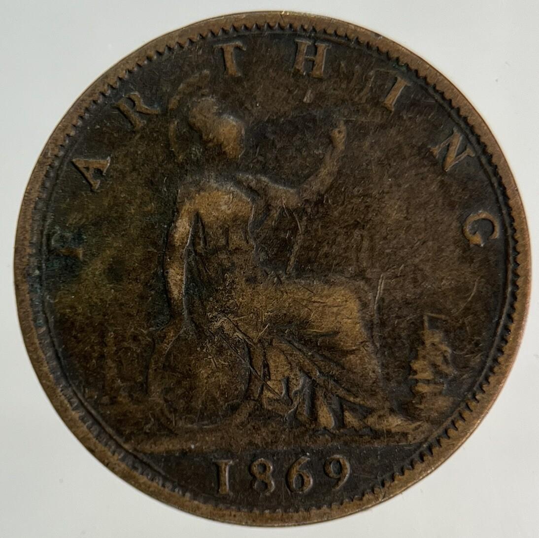 1869 Victoria Farthing Coin | Fine Collectable Grade