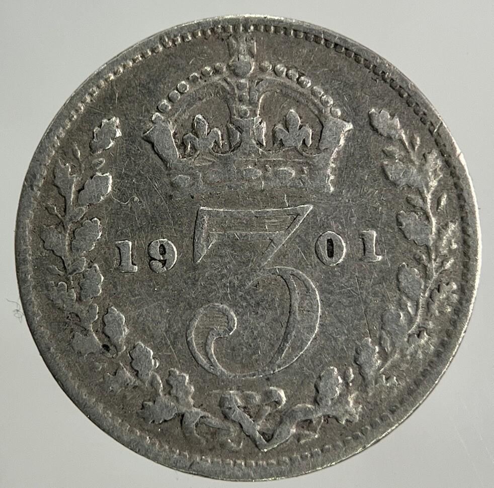 1901 Victoria Threepence Silver Coin | Collectable Grade