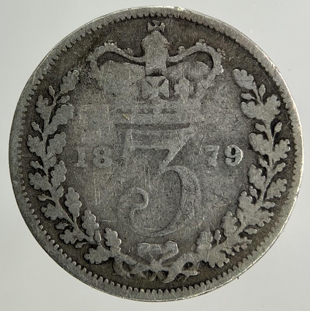 1879 Victoria Threepence Silver Coin | Collectable Grade
