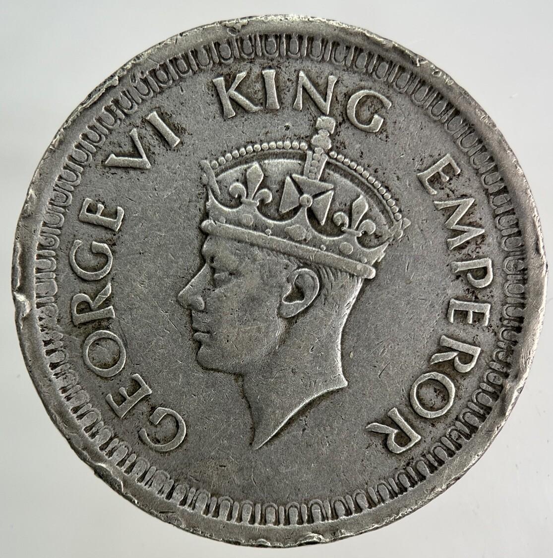 1944 India One Rupee Silver Coin | Fine Collectable Grade