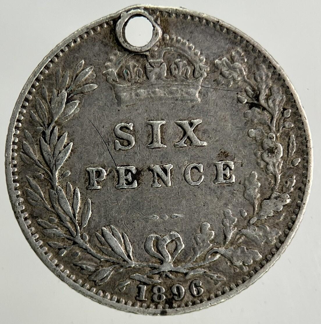 1896 Victoria Sixpence Silver Coin | Fine Collectable Grade