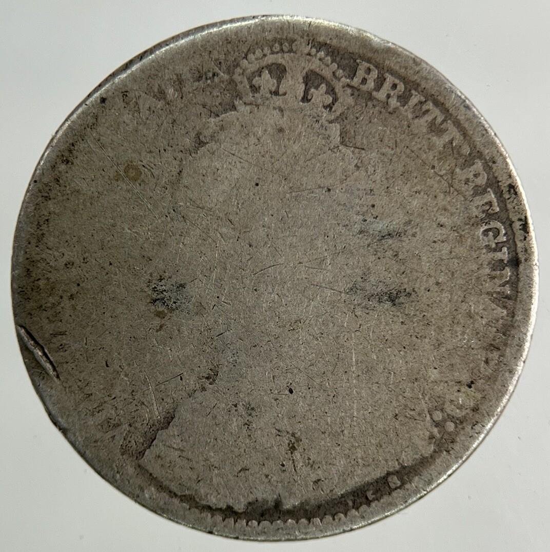 British Victoria Sixpence Silver Coin | Worn Grade