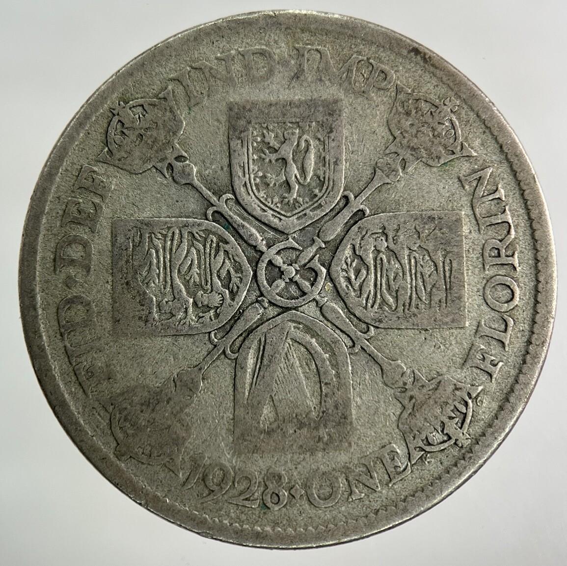 1928 George V Florin Silver Coin | Fair Grade