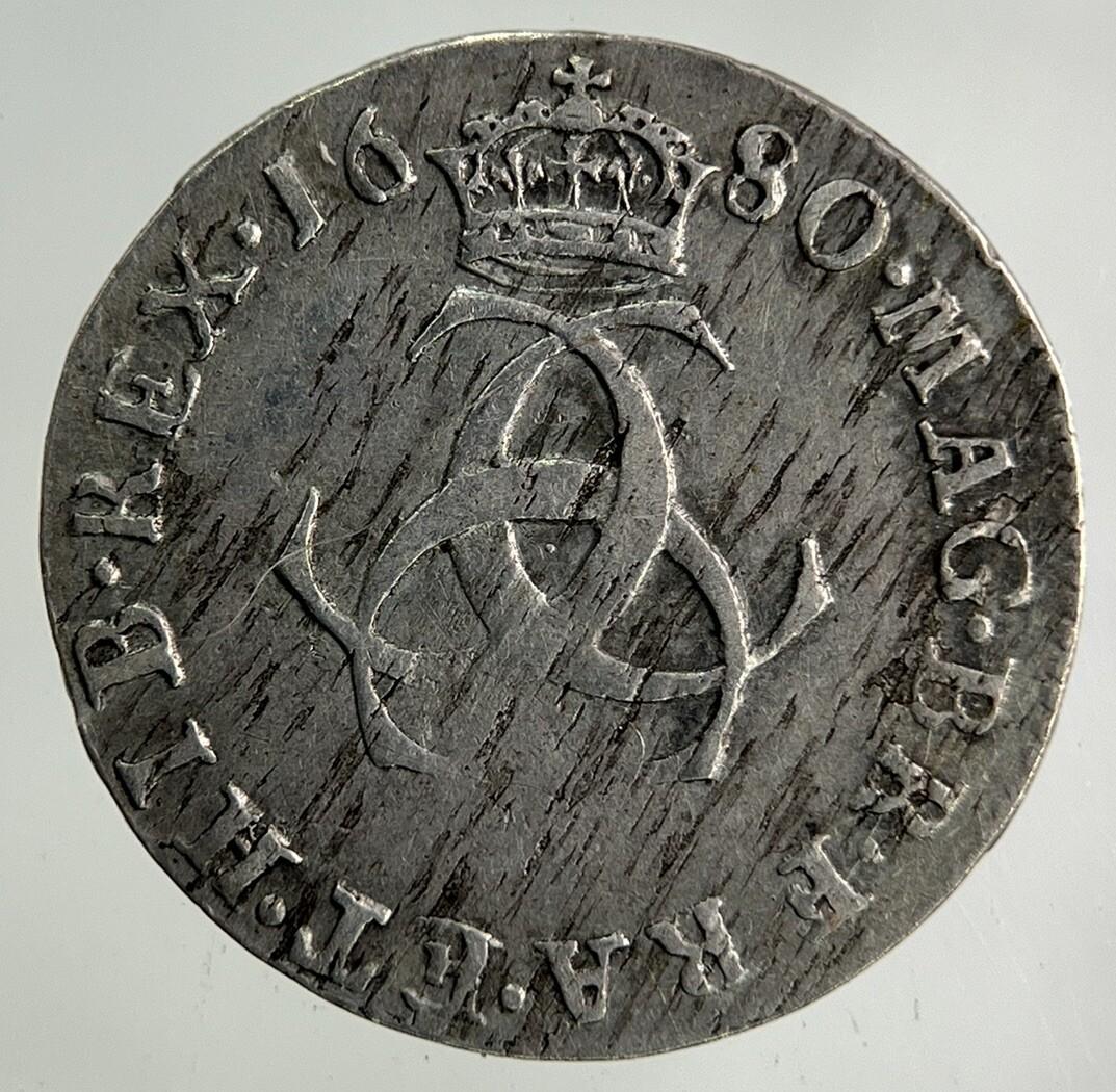 1680 Charles II 2nd Maundy Three-Pence Silver Coin | Very High Grade