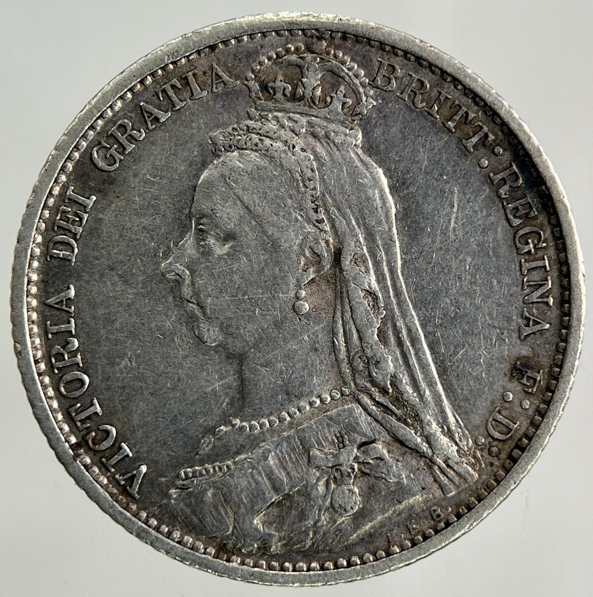 1887 Victoria Sixpence Silver Coin | Very High Grade