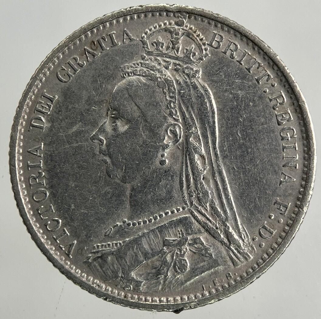 1887 Victoria Sixpence Silver Coin | Very High Grade