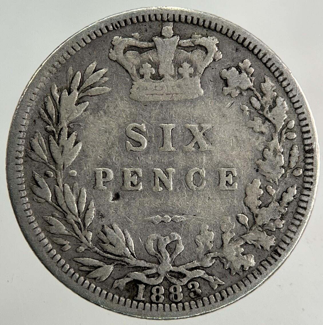 1883 Victoria Sixpence Silver Coin | Fine Collectable Grade