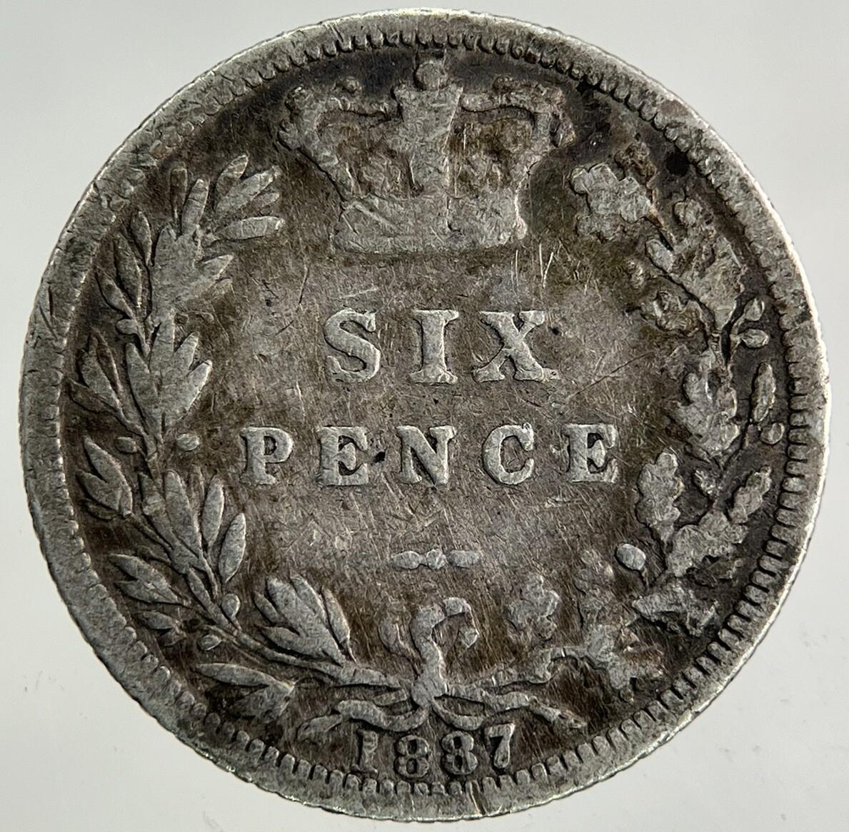 1887 Victoria Sixpence Silver Coin | Collectable Grade
