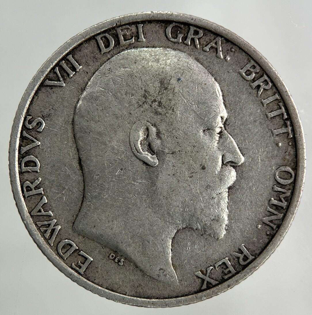 1910 Edward VII One Shilling Silver Coin | Very High Grade