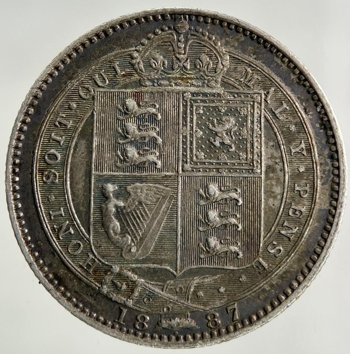 1887 Victoria One Shilling Silver Coin | Very High Grade