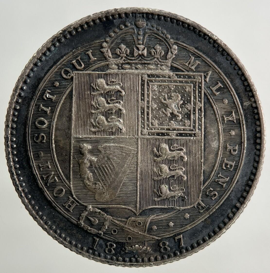 1887 Victoria One Shilling Silver Coin | Fine Collectable Grade